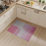 Pink Blush Pink Geometric Abstract Area Rug