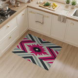 Multi-color and Patterns Pink Starburst Geometric Area Rug