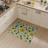 Yellow Sunflower Daisy Floral Area Rug
