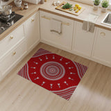 Red Mandala Starburst Heritage Rug