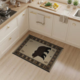 Southwestern Black Bear Silhouette Area Rug