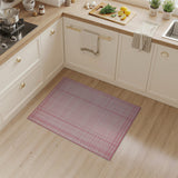 Pink Blush Pink Geometric Grid Area Rug