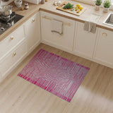 Pink Pink Zebra Stripe Area Rug