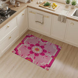 Vibrant Pink Floral Medallion Rug