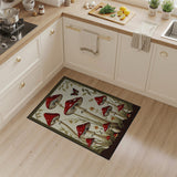 Whimsical Red Mushroom Fairy Garden Rug