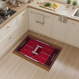Red Red Football Field Area Rug
