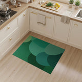 Vibrant Green Overlapping Circles Area Rug