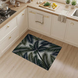 Lush Tropical Palm Leaf Area Rug