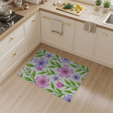 Pink Purple Cosmos Floral Pattern Area Rug