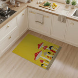 Kids Cartoon Whimsical Yellow Mushroom Area Rug