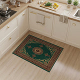 Green Emerald Medallion Persian Area Rug