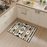 Southwestern Geometric Area Rug in Brown and Black