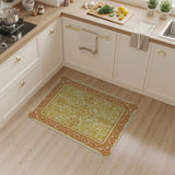 Opulent Gold Floral Ornate Area Rug