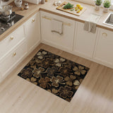Distressed Brown Shamrock Clover Area Rug