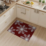Red Red Snowflake Area Rug