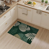 Emerald Monstera Leaf Area Rug