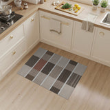 Geometric Modern Brown Tan Striped Geometric Area Rug