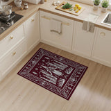 Papercut Winter Wizard Ice Forest Red Area Rug