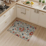 Ornate Pink Floral Vintage Area Rug