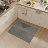 Grey Geometric Triangle Area Rug
