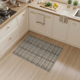 Beige Plaid Woven Area Rug