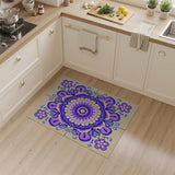 Purple Floral Mandala Area Rug