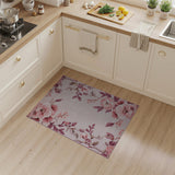 Blush Peony Floral Floral Vintage Area Rug