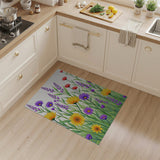 Daisy Lavender Wildflower Area Rug