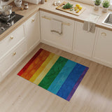 Vibrant Rainbow Horizontal Stripe Area Rug
