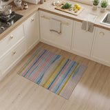 Vibrant Multi-Color Striped Wave Area Rug