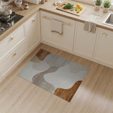 Beige and Neutral Abstract Area Abstract Wave Neutral Area Rug