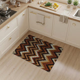 Southwestern Zigzag Brown Tan Area Rug