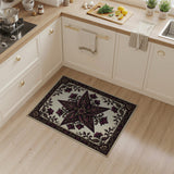 Ornate Purple Star Floral Area Rug