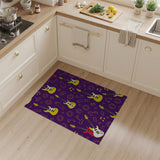 Purple Rock Guitar Cartoon Area Rug