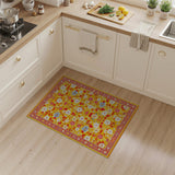 Multi-color and Patterns Vibrant Yellow Daisy Floral Area Rug