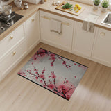 Pink Cherry Blossom Watercolor Area Rug