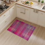 Multi-color and Patterns Vibrant Pink Geometric Block Area Rug