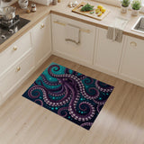 Mystical Purple Octopus Underwater Area Rug
