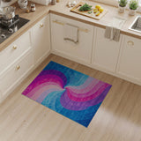 Multi-color and Patterns Swirling Multi-Color Vortex Area Rug