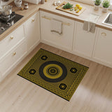 Black Gold Mandala Persian Area Rug