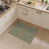 Green Persian Medallion Floral Area Rug