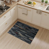 Grey Pixel Geometric Abstract Area Rug