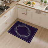 Purple Wavy Abstract Ring Area Rug