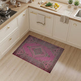 Pink Grey Southwestern Geometric Area Rug