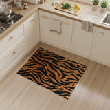 Tiger Stripe Area Rug in Bold Black Orange