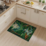ODIKA Washable Dinosaur Kids Area Rug, Low Pile Non-Slip Playroom Carpet