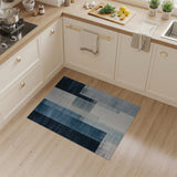 Blue and Teal Blue Teal Vertical Stripe Area Rug