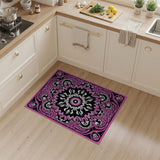 Pink Black Mandala Area Rug