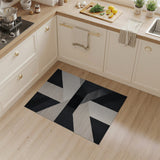 Modern Geometric Black White No. 4 Area Rug