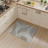 Abstract Wave Neutral Area Rug